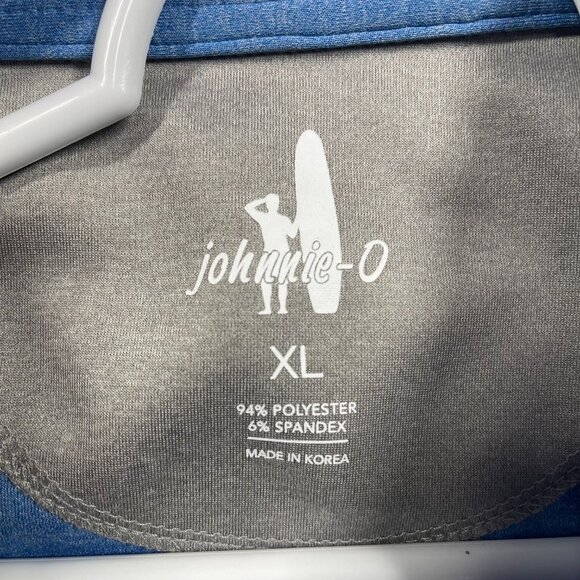 Johnnie-O Men's Liberty Denny PREP-FORMANCE Quarter-Zip Vest Blue Mens XL - Picture 2 of 8